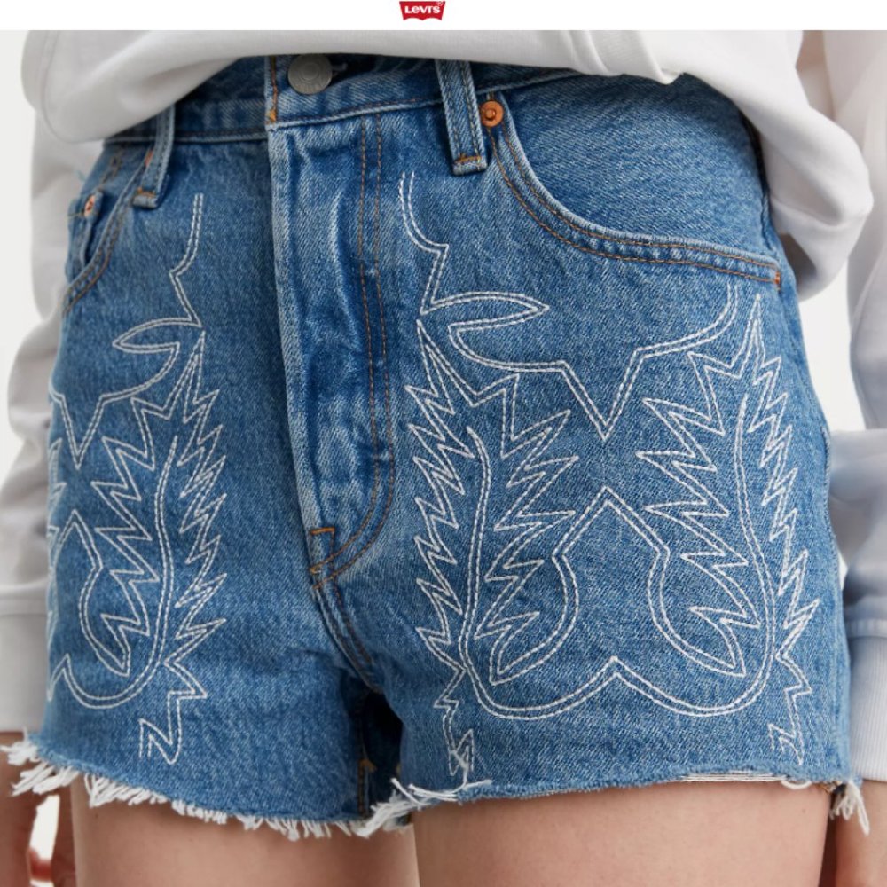 LEVI'S Premium 501® HIGH RISE EMBROIDERED SHORTS